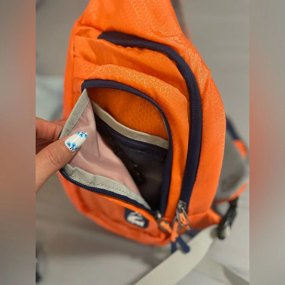 APEX 🥾🏔️Orange shoulder Crossbody bag Unisex small hiking Backpack Sporty Design